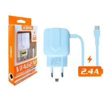 Carregador Rápido LELONG p/ Galaxy Conexão V8 e duas Portas USB 2.4A
