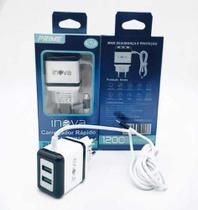 Carregador Rápido Tipo Micro-Usb Inova c/ 2 saída Usb Carregador Rápido Tipo Micro-Usb Inova c/ 2 saída Usb