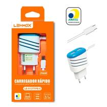 Carregador Rápido Tipo USB C Para Celular Tablet 3.1A 2 USB - Lehmox