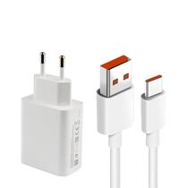 Carregador Rápido Turbo 33W Tipo C (6A) - Compatível com Xiaomi Poco M2, X3 Pro, F3, M4 Pro 5G