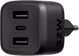 Carregador Rápido Turbo Tomada Intelbras 32W com GaN 32W c/ 2 Portas USB-A e 1 Porta USB-C Carregador Rápido Turbo Tomada Intelbras 32W com GaN 32W c/ 2 Portas USB-A e 1 Porta USB-C