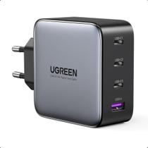 Carregador rápido UGREEN 100W GaN USB C + USB-A compatível Galaxy S24 Ultra Plus S23 S22 S21 S20 FE