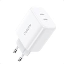 Carregador Rápido Ugreen 40W Dual Usb C Pd 20W Simultâneo