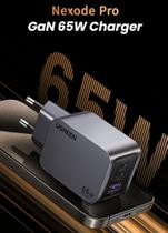 Carregador rápido UGREEN Nexode Pro 65W GaN Fast USB C 3 portas