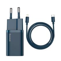 Carregador Rápido USB-C 20W PD Super Si Baseus + Cabo Lightning para iPhone até 14