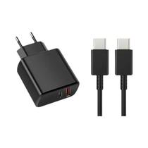 Carregador Rápido USB-C 50W PD & Quick Charge 3.0 - Samsung S23 Ultra, Huawei e iPhone