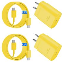 Carregador rápido USB C Ubearkk 25W para Samsung Galaxy S24 amarelo