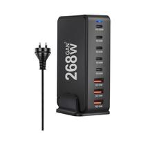 Carregador Rápido USB Tipo C 268W - 8 Portas com PD 3.0 para Celular e Desktop