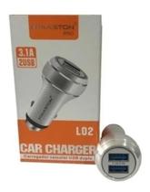 Carregador rápido veicular 12v-24v 2 usb metal - maston pro