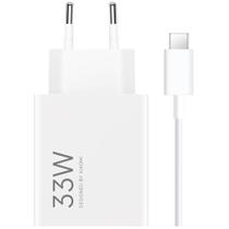 Carregador rápido Xiaomi 33W MDY-16-EF HyperCharge USB Tipo-A + Cabo USB-A para USB-C 110V/220V.