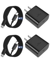 Carregador Ryaobwu 45W USB-C, pacote com 2 unidades para Samsung Galaxy S25 Ultra
