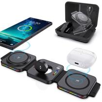Carregador Sem Fio 3 em 1 para Samsung Galaxy S24 Ultra
