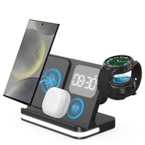 Carregador Sem Fio 4 em 1 Aimtel com Despertador - Compatível com Samsung Galaxy Carregador Sem Fio 4 em 1 Aimtel com Despertador - Compatível com Samsung Galaxy