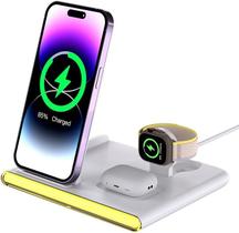 Carregador sem fio 4 em 1 Samsung Android para Samsung S25 Ultra S24 Z Flip 7 6 5 carregador de relógio Samsung Galaxy