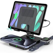 Carregador sem fio Aukvite 3 em 1 para Apple iPhone 16 Pro Max/15/14/13/12 Carregador sem fio Aukvite 3 em 1 para Apple iPhone 16 Pro Max/15/14/13/12