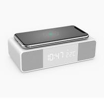 Carregador Sem Fio Branco Bluetooth Rádio FM Relógio e MP3 - BRIGHT Carregador Sem Fio Branco Bluetooth Rádio FM Relógio e MP3 - BRIGHT