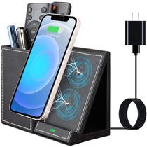 Carregador sem fio e organizador de mesa LADSTAG para iPhone preto