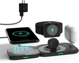 Carregador Sem Fio Estação de Carregamento 4 em 1 compatível com Watch Series AirpodsS Pro AirpodsS MagSafFe Fast Wirele Carregador Sem Fio Estação de Carregamento 4 em 1 compatível com Watch Series AirpodsS Pro AirpodsS MagSafFe Fast Wirele