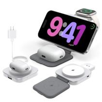 Carregador sem fio KEEPRO 3 em 1 para MagSafe com adaptador Carregador sem fio KEEPRO 3 em 1 para MagSafe com adaptador