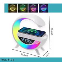 Carregador Sem Fio Led Luz caixa de Som Bluetooth e Luminária Inteligente Carregador Sem Fio Led Luz caixa de Som Bluetooth e Luminária Inteligente