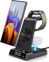 Carregador sem fio LeQuiven 4 em 1 para Samsung Galaxy S24/Z Fold6/Z Flip6/S23, Galaxy Watch 7/Ultra/6/6 Classic/5 Pro/5/4, Galaxy Buds2 Pro