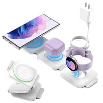 Carregador Sem Fio Lopuion Pocket 3 em 1 para Samsung - Com Suporte