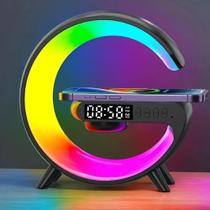 Carregador sem fio multifuncional despertador aplicativo rgb light estação de carregamento Carregador sem fio multifuncional despertador aplicativo rgb light estação de carregamento