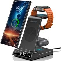 Carregador sem fio NeotrixQi 3 em 1 para Samsung Galaxy S25 Ultra/S24 Ultra/S23/Z Flip 6/Fold 6/Buds