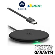 Carregador sem fio original motorola 10w c/ fonte 10w c/ cabo usb-c