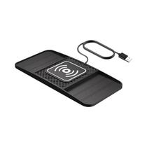 Carregador Sem Fio Rápido De 15W Para Carro, Base De Borracha Antiderrapante, Leve, Alimentado Por