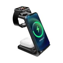 Carregador Sem Fio Rápido De 30W Para iPhone, Samsung, Apple Watch, Estação De Carregamento Galaxy