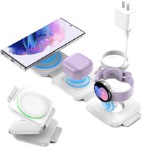 Carregador sem fio Samsung Android compatível para Samsung S25 Ultra S24 Z Flip 7 6 5 carregador de relógio Samsung Watc Carregador sem fio Samsung Android compatível para Samsung S25 Ultra S24 Z Flip 7 6 5 carregador de relógio Samsung Watc