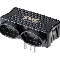 Carregador Sms 2 Usb + 2 Tomadas Preto Carregador Sms 2 Usb + 2 Tomadas Preto