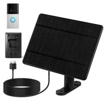 Carregador Solar 10MOONS para Ring Doorbell, à prova d'água IP66