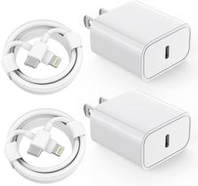 Carregador StinkLight para iPhone, carregador rápido, 20 W, tipo C, alimentação, pacote com 2 unidades