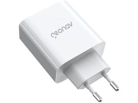 Carregador Super Power Gan Duo USB-C 65W Branco Geonav - CH65PDQC Carregador Super Power Gan Duo USB-C 65W Branco Geonav - CH65PDQC