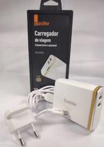 Carregador Super Rápido Parede 2 Saídas, 30w Cabo Micro V8