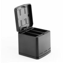Carregador Telesin Triplo Storage Box Caixa para GoPro 5-8