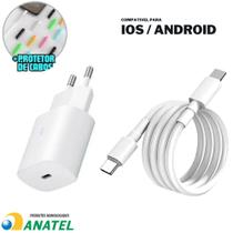 Carregador Tipo C 45w Turbo Completo Cabo Usb C Tomada Fonte Caixinha Compatível Todas As Marcas