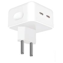 Carregador Tipo C 50W USB-C 1M Ultra Rápido Duas Entradas