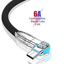 Carregador Tipo C Cabo De Carregamento Rápido Preto Kable Para Micro USB