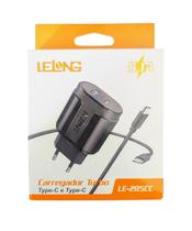 Carregador Tipo C E Usb Turbo 5.1a + Cabo Cc - Lelong Le-285 Carregador Tipo C E Usb Turbo 5.1a + Cabo Cc - Lelong Le-285