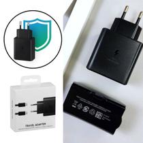Carregador Tipo C P/ Samsung 45w Turbo Completo Cabo Usb C + Tomada Fonte Compatível Todas as Marcas