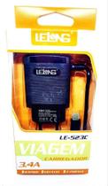 Carregador tipo-c turbo 3.4a ultra rápido lelong 3 usb Carregador tipo-c turbo 3.4a ultra rápido lelong 3 usb