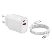 Carregador tipo c usbc pd 20w cabo para samsung galaxy a53 - 5g