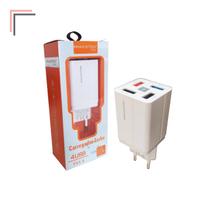 Carregador Tomada Plug Adaptador Fonte 4 USB Turbo 5v Bivolt