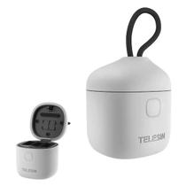Carregador Triplo Branco para GoPro 9/10/11 e 12 Black - Telesin