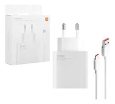 Carregador Turbo 120w Para Xiaomi Redmi Note 12 11 Pocox Cor Branco