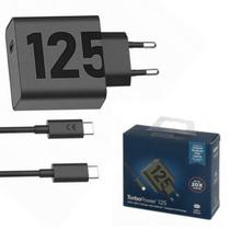 Carregador Turbo 125w USBC Compatível com Xiaomi Samsung Motorola Quick Charger GaNFast Moto G53 G54 G86 GEdge 30 40 50 60