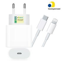 Carregador Turbo 20W Cabo Lightning Compatível Iphone 7 8 X XR XS 11 12 13 14 Pro Max